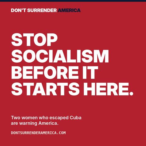 Stop socialism graphic